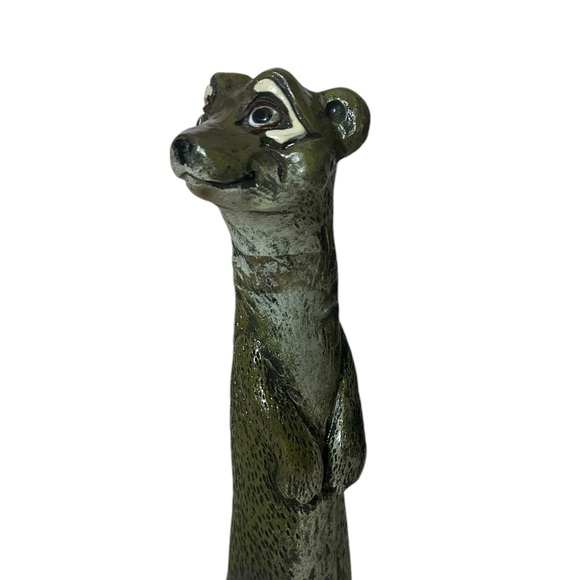 Set of 4 vintage standing meerkat ornaments. Resin, vintage, home garden decor. - Picture 6 of 12